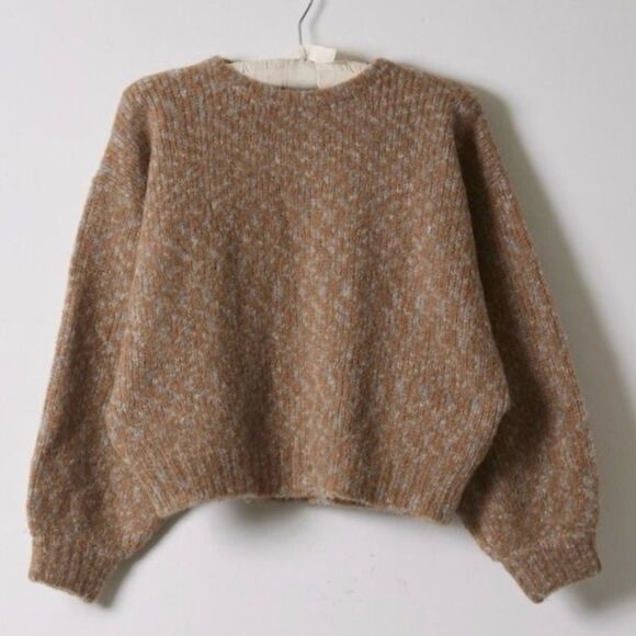 Atelier Delphine Baby Alpaca Melange Balloon Sleeve Sweater in Bambi Size XS/S - Picture 15 of 15